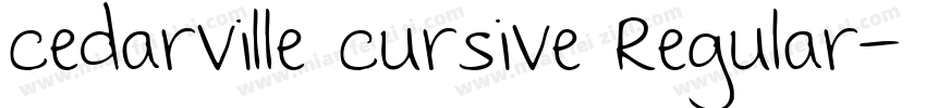 Cedarville Cursive Regular字体转换